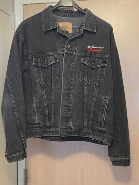 GENTLY USED, VINTAGE, CANADIAN MADE I.D. WEAR, GENUINE CHEVROLET RACING JACKET!!